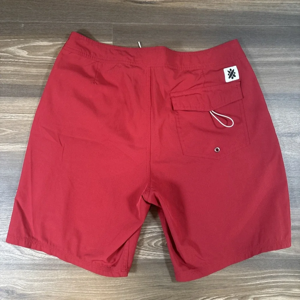 Boardriders EST 92 Men's Red Solid Board Shorts Size 32